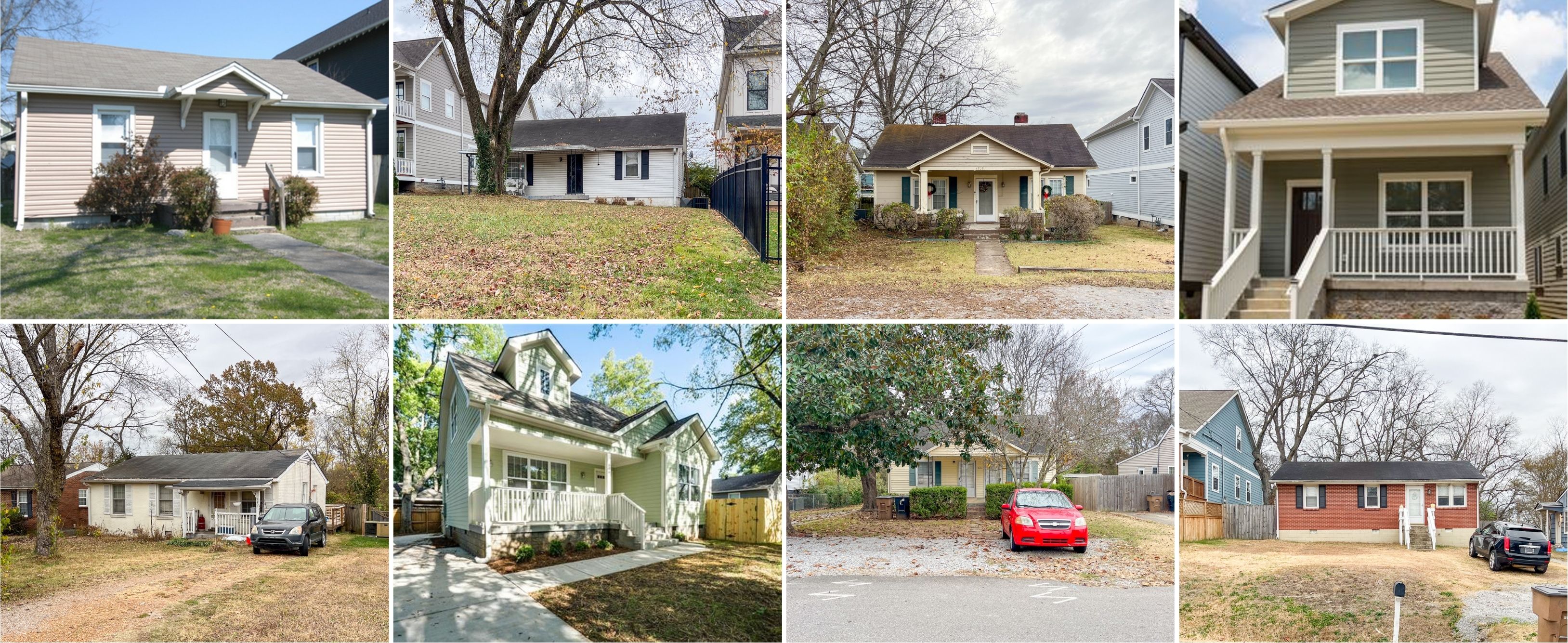 McLemore Auction Company 2 Duplexes and 6 Homes in West Nashville